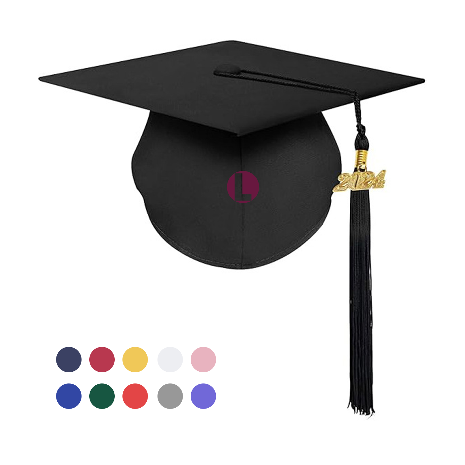 Polyester Graduation Cap with 2024 Tassel Charm 2