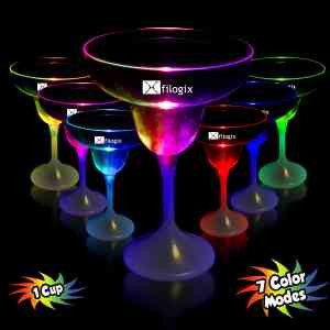 9 oz. Lighted LED Margarita Glass