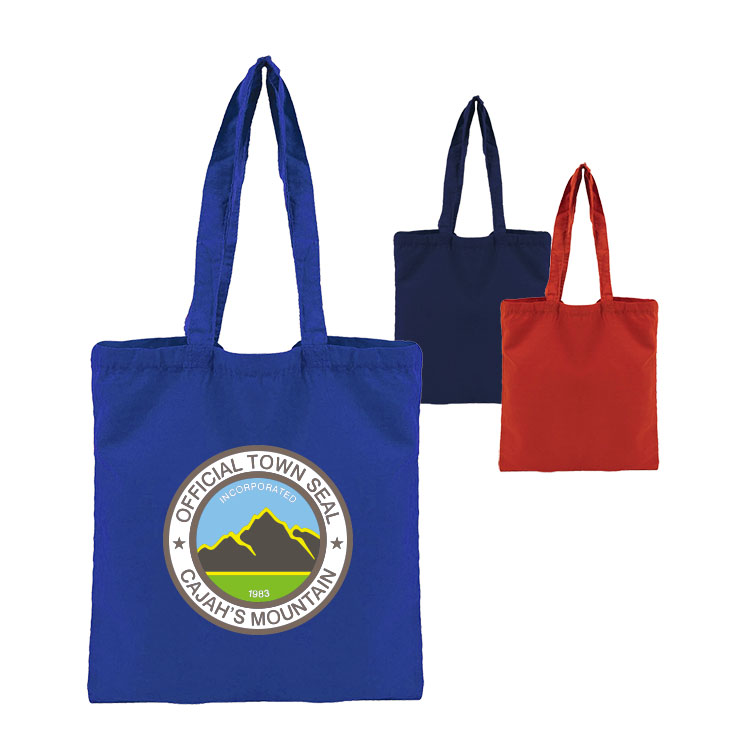 6 oz. Economy Cotton Canvas Twill Open Tote Bag 2