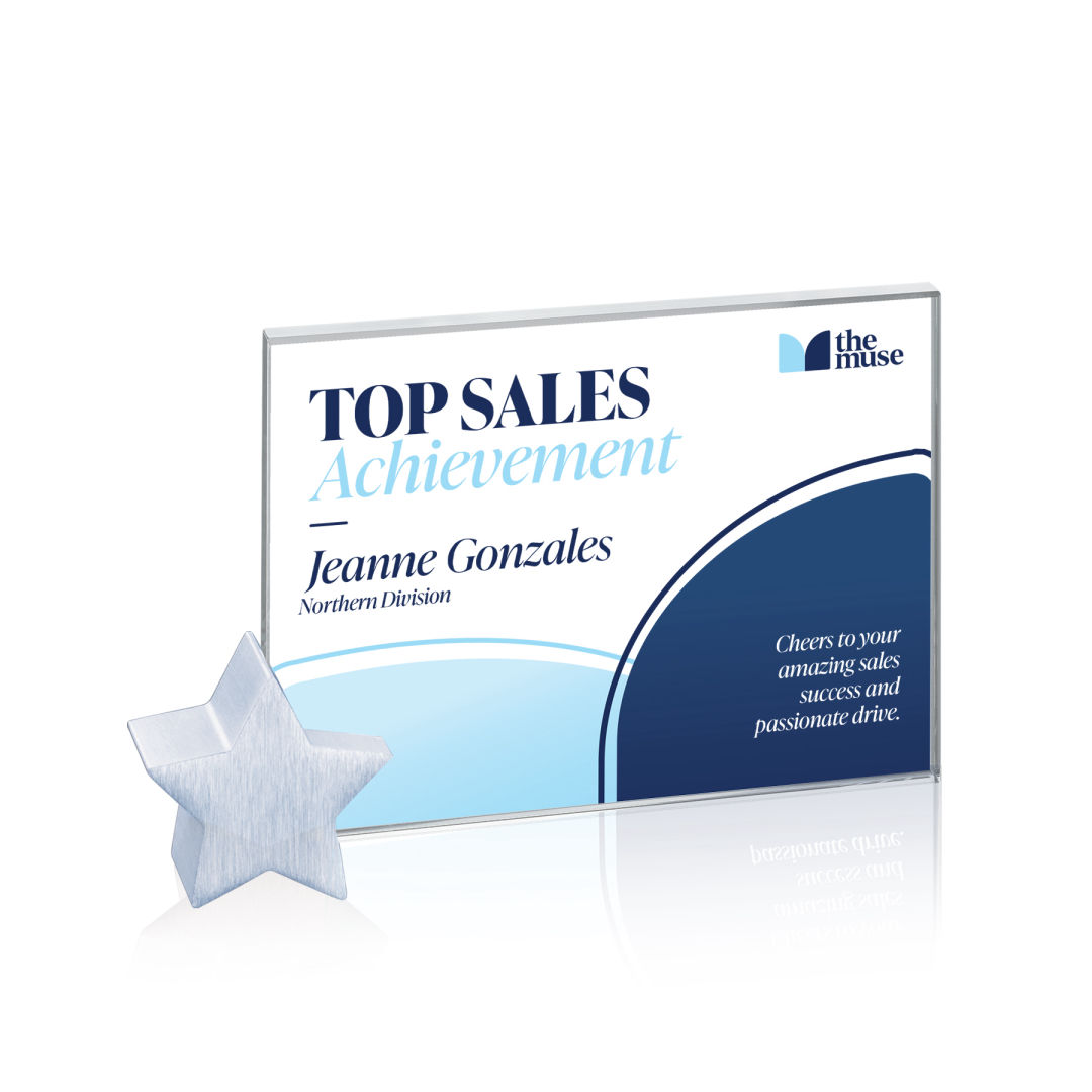 Bermuda VividPrint™ Award - Starfire/Chrome Star 5