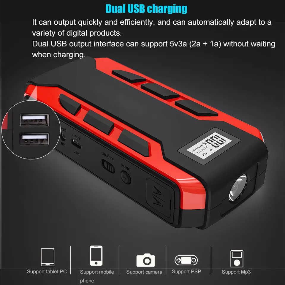 Portable Car Emergency Starter Power 12V / 2000A 8