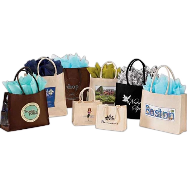 Canvas Shopping Bags w/ Rope-Style Handle
