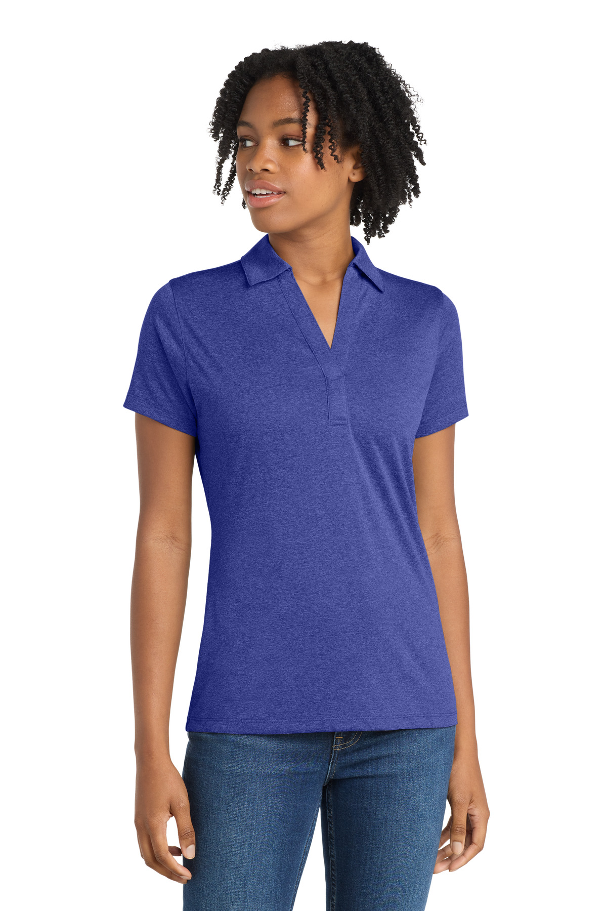 Sport-Tek Women's Heather Contender Polo. LST660 7