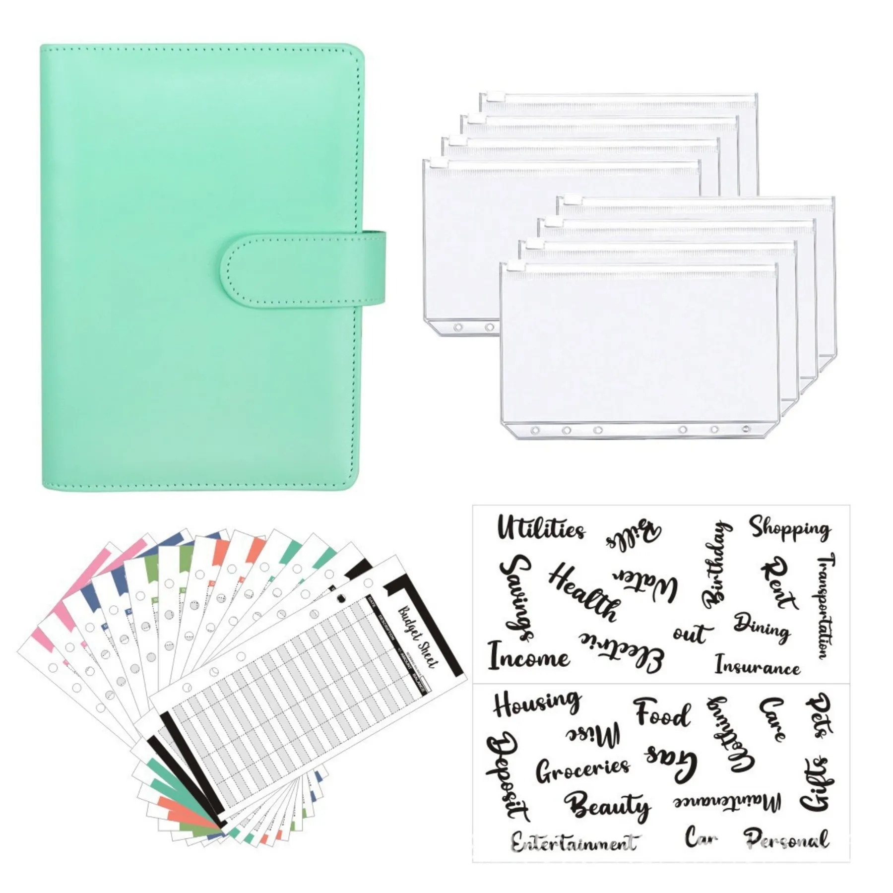A6 PU Leather Binder Budget Planner 9
