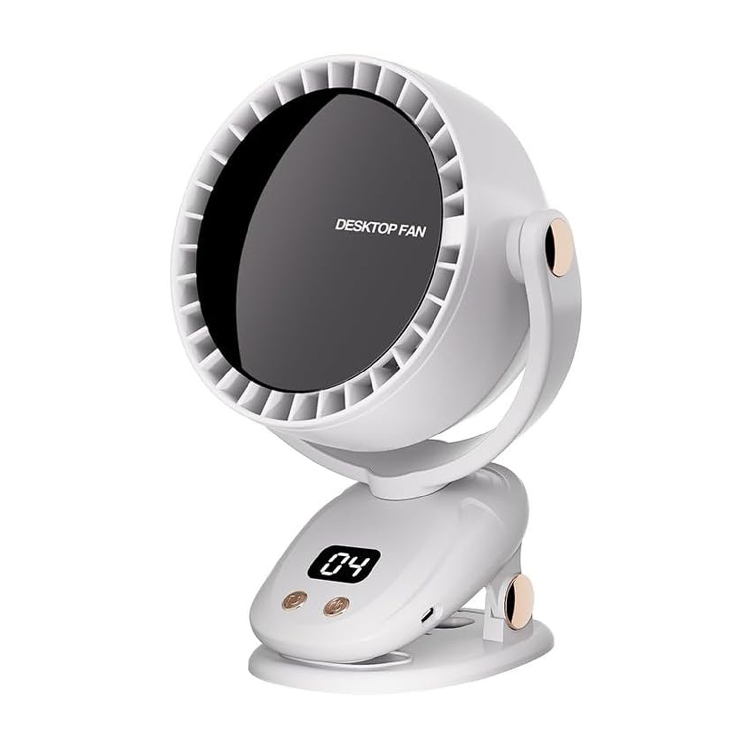 Portable USB Clip On Desk Fan w/ LED Display 4