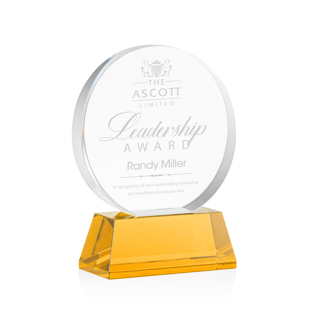 Glenwood Award on Base - Amber 5