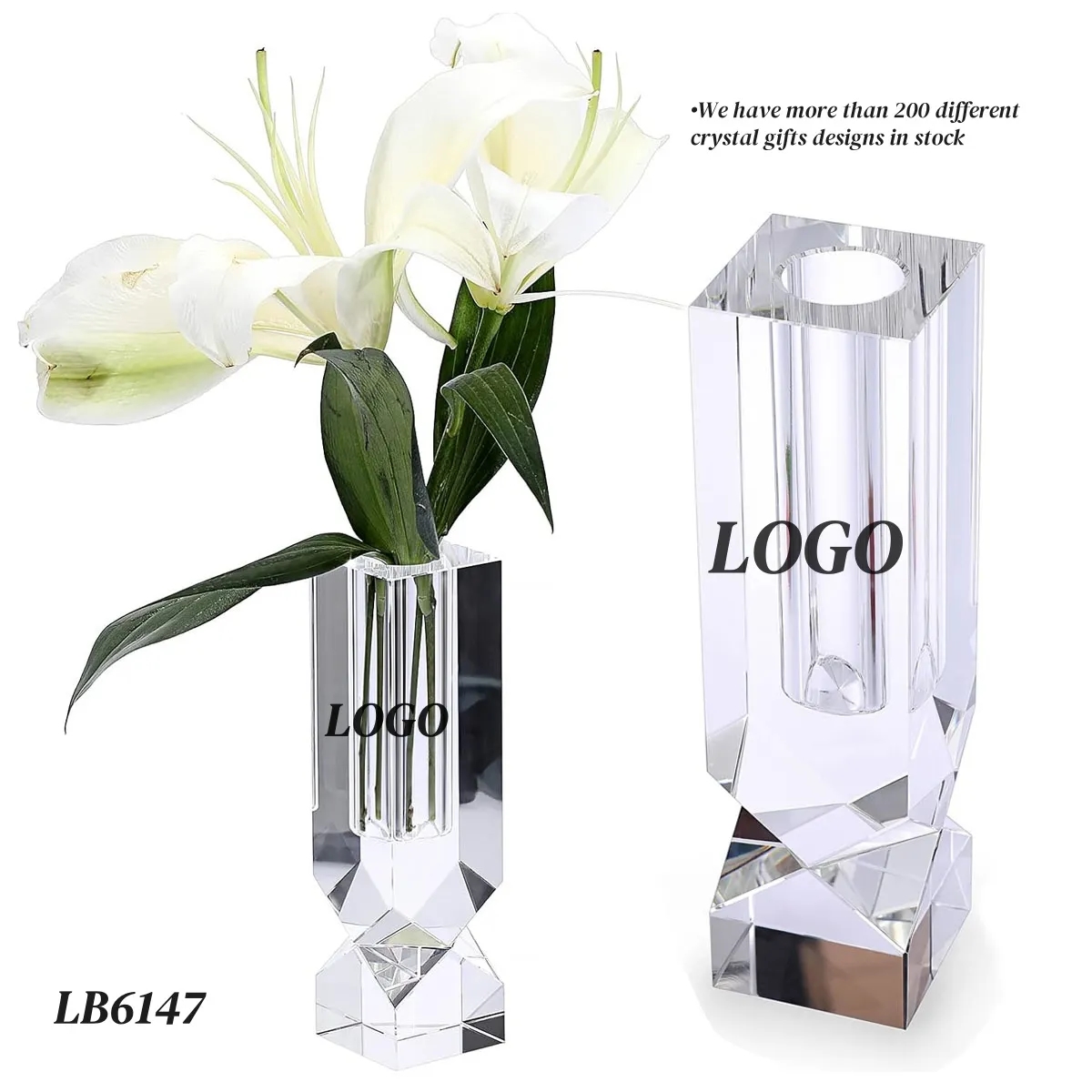 Flower Crystal Vase for Wedding Centerpiece Table Decor 2