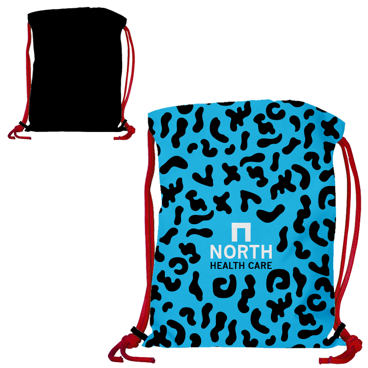Super Drawstring Pack (One side Imprint)-Red Heavy Rope 4
