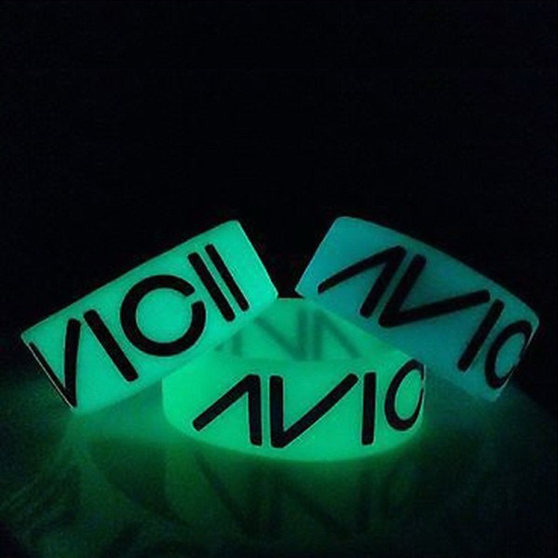 1" Debossed & Glow In The Dark Silicone Bracelets 1