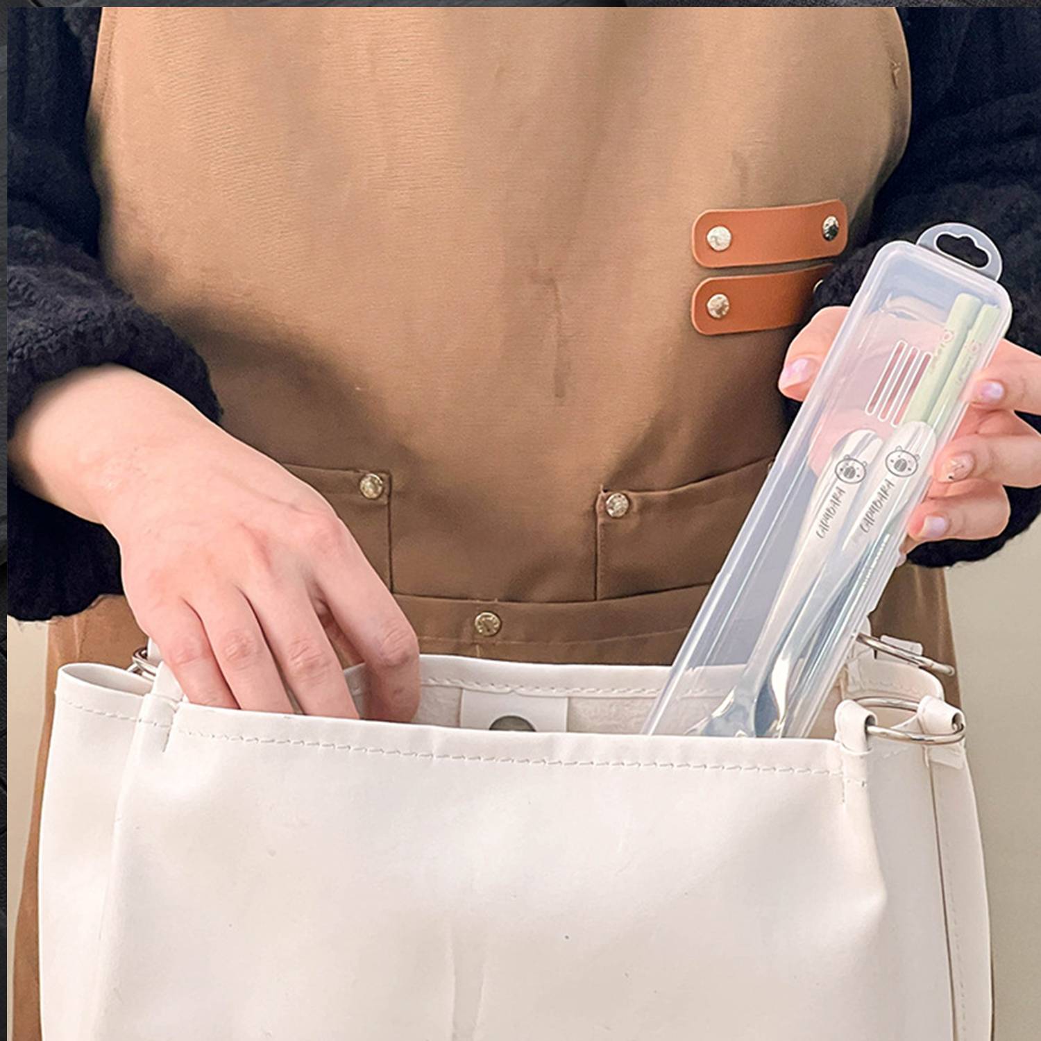 Portable PP Plastic Toothbrush Utensil Storage Case 3