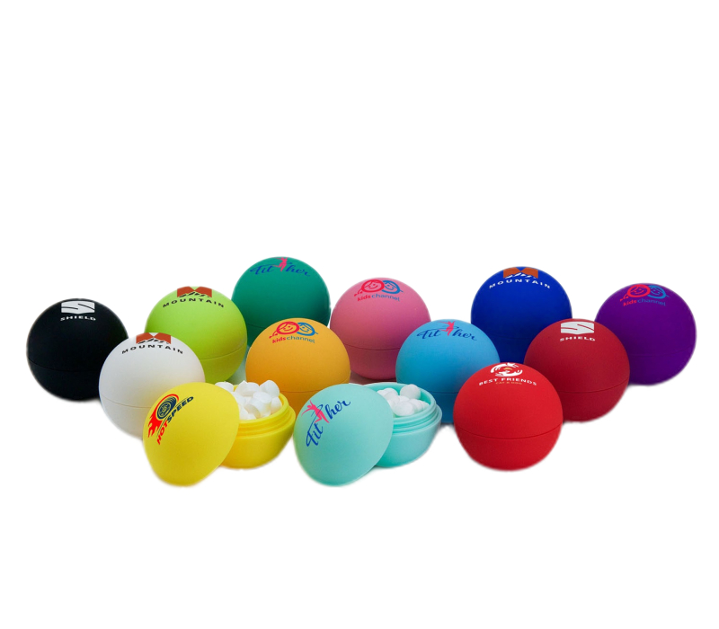 Colorful Round Mint Container, 0.28 oz. 2