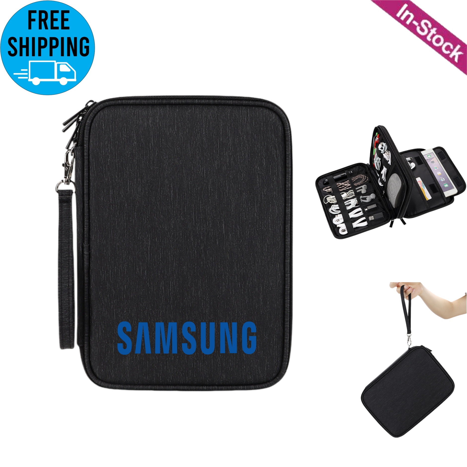 Double Layers Electronics Travel Organizer Bag 3