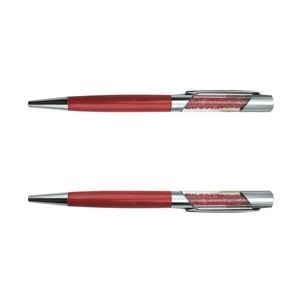 Plated Metal Color Pen With Crystal 6
