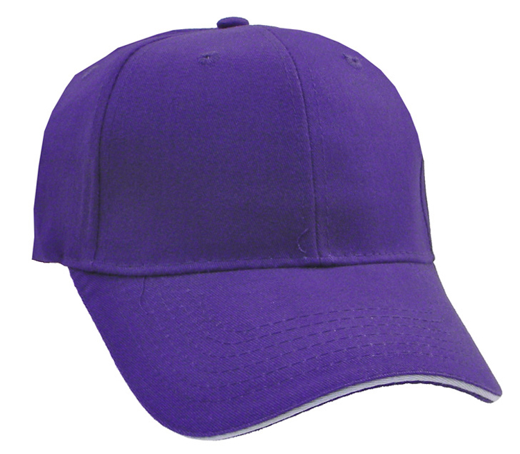 Brushed Cotton Twill Cap w/Sandwich Bill 24
