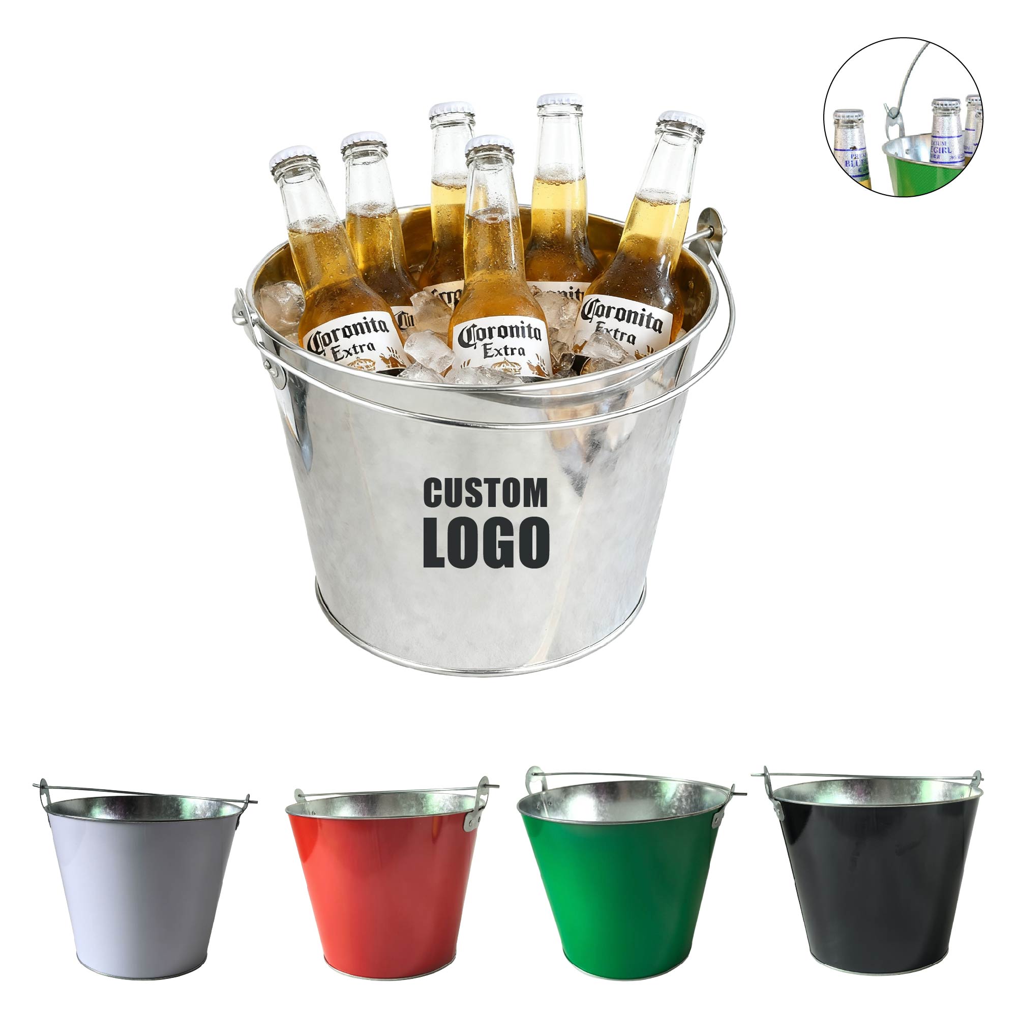 MOQ 10 pcs Metal Ice Bucket 2