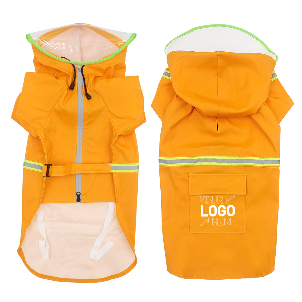 Raincoats for Large Dogs with Reflective Strip Rain 4