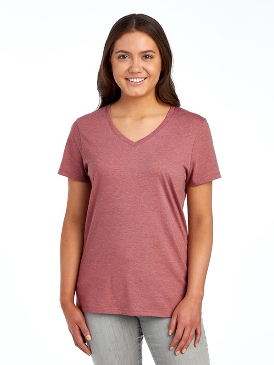 JERZEES Premium Blend Combed Ring-Spun Ladies' V-Neck T-Shirt 21