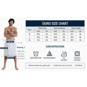 Adjustable Mens Towel Wrap Spa Bath Robe 3
