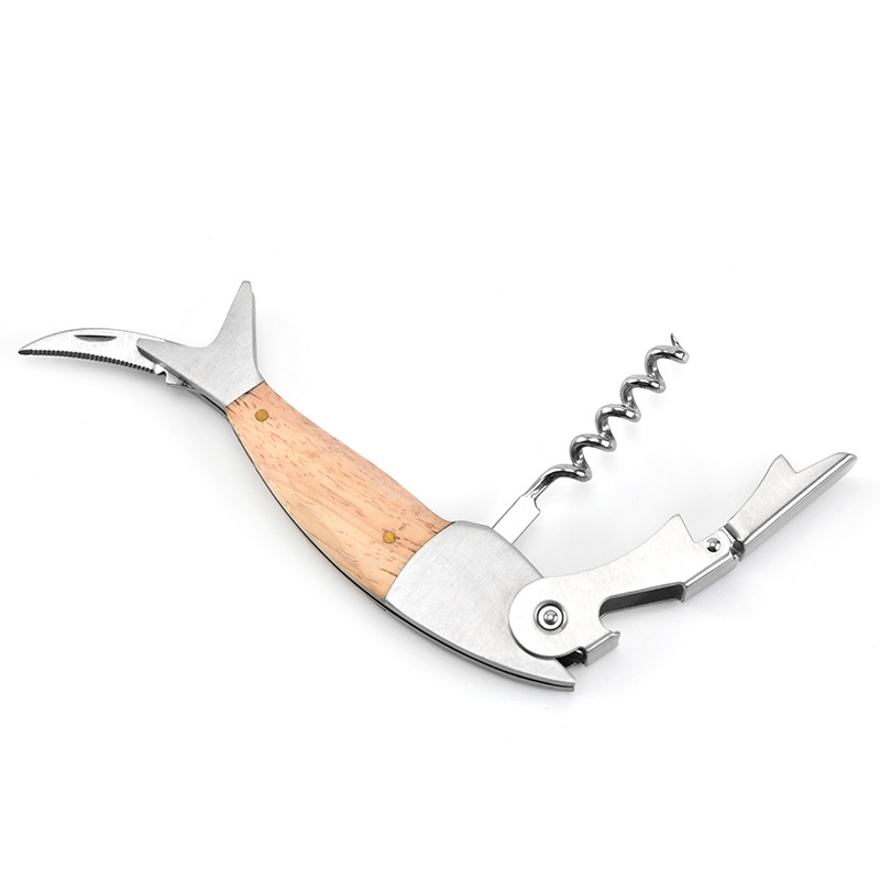 Fish Shaped Corkscrew Bottle Opener and Knife 3