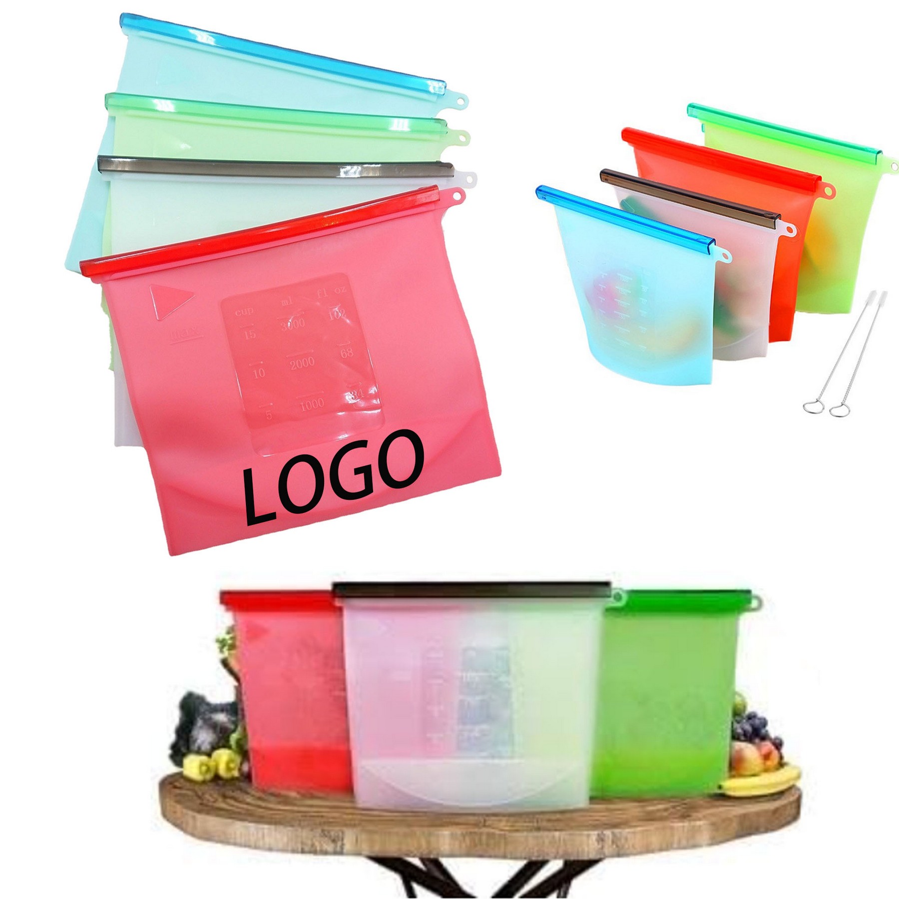 Eco-Friendly Reusable Silicone Food Bag