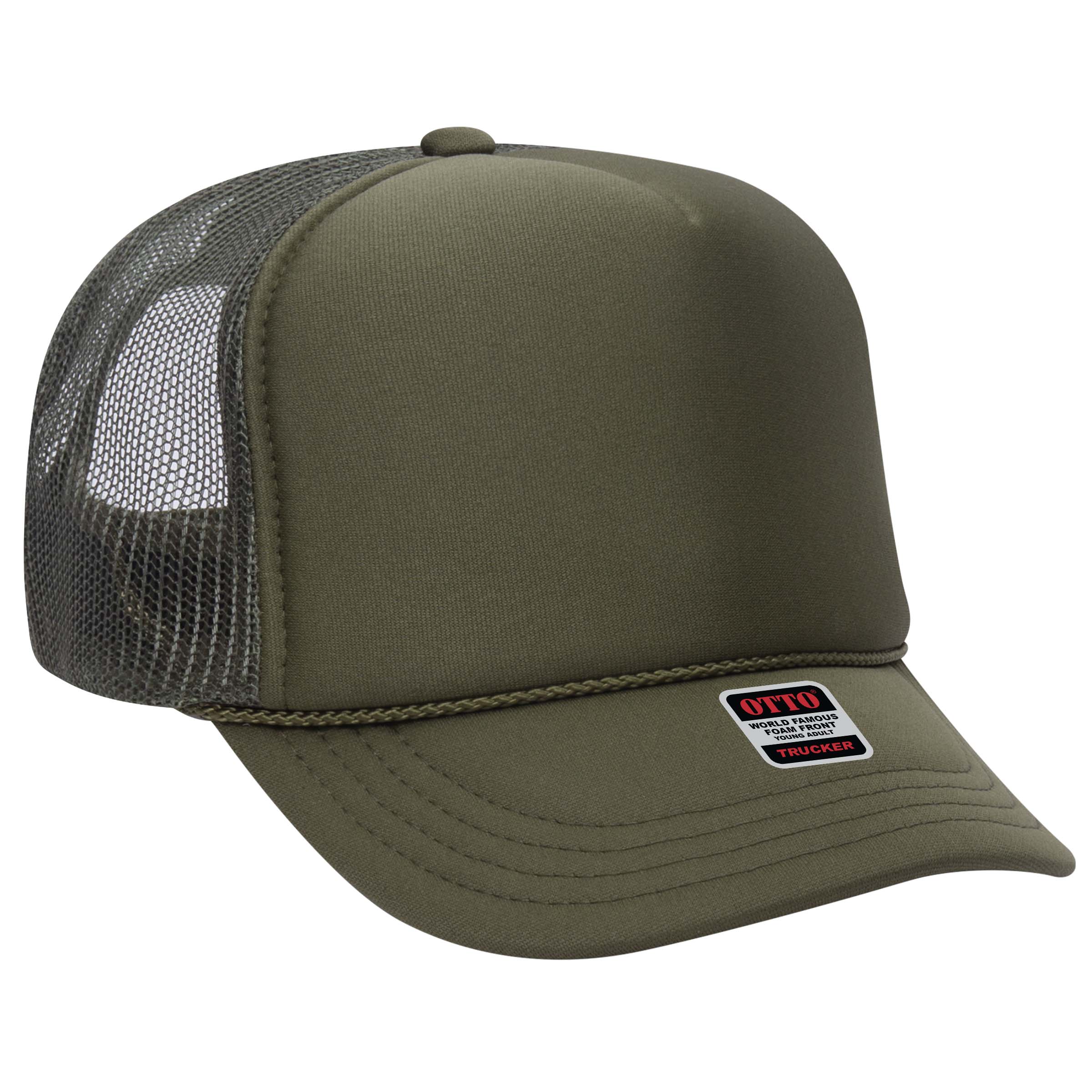 OTTO CAP® 5 Panel High Crown Mesh Back Trucker Hat 210