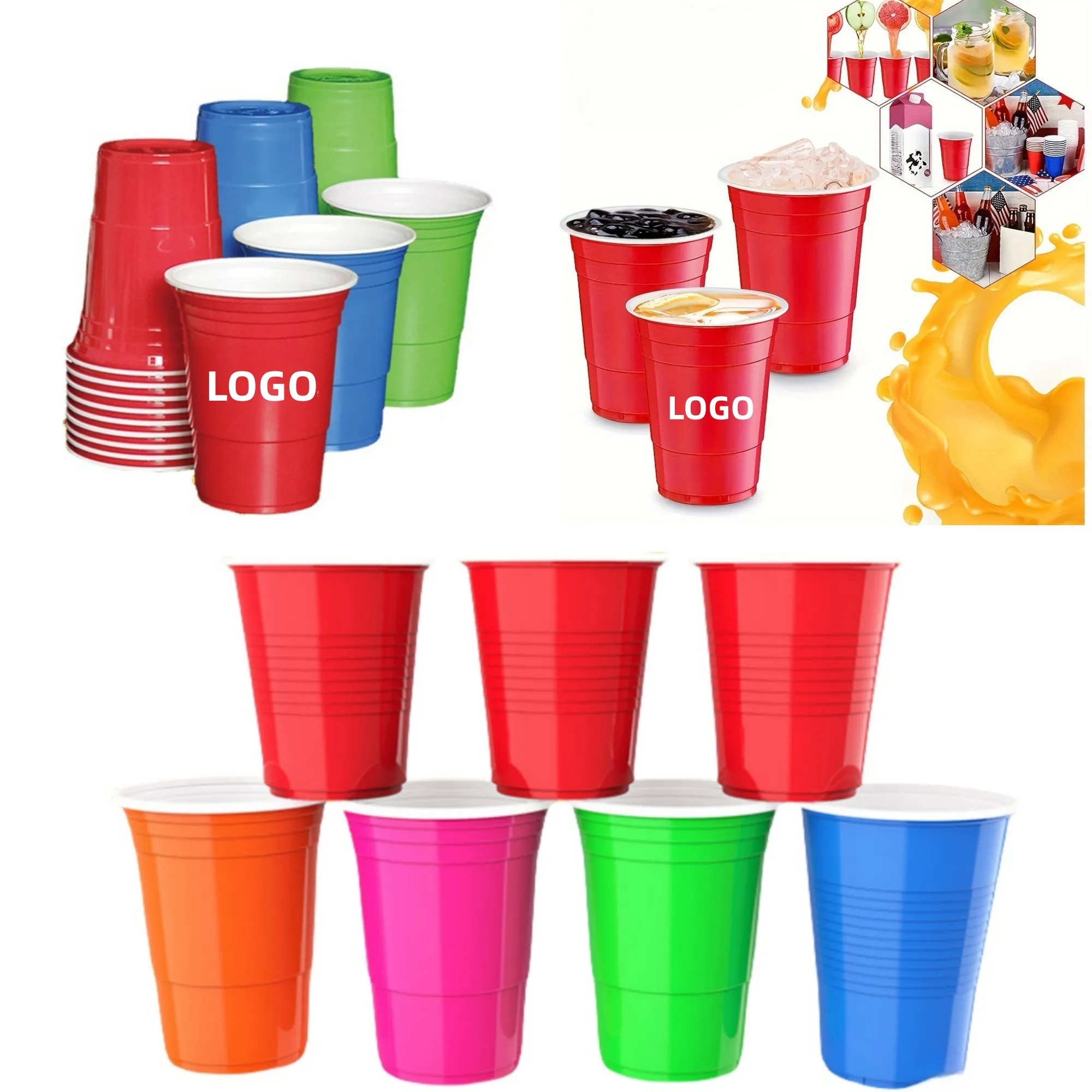 16OZ Disposable Plastic Party Stadium Cup 7