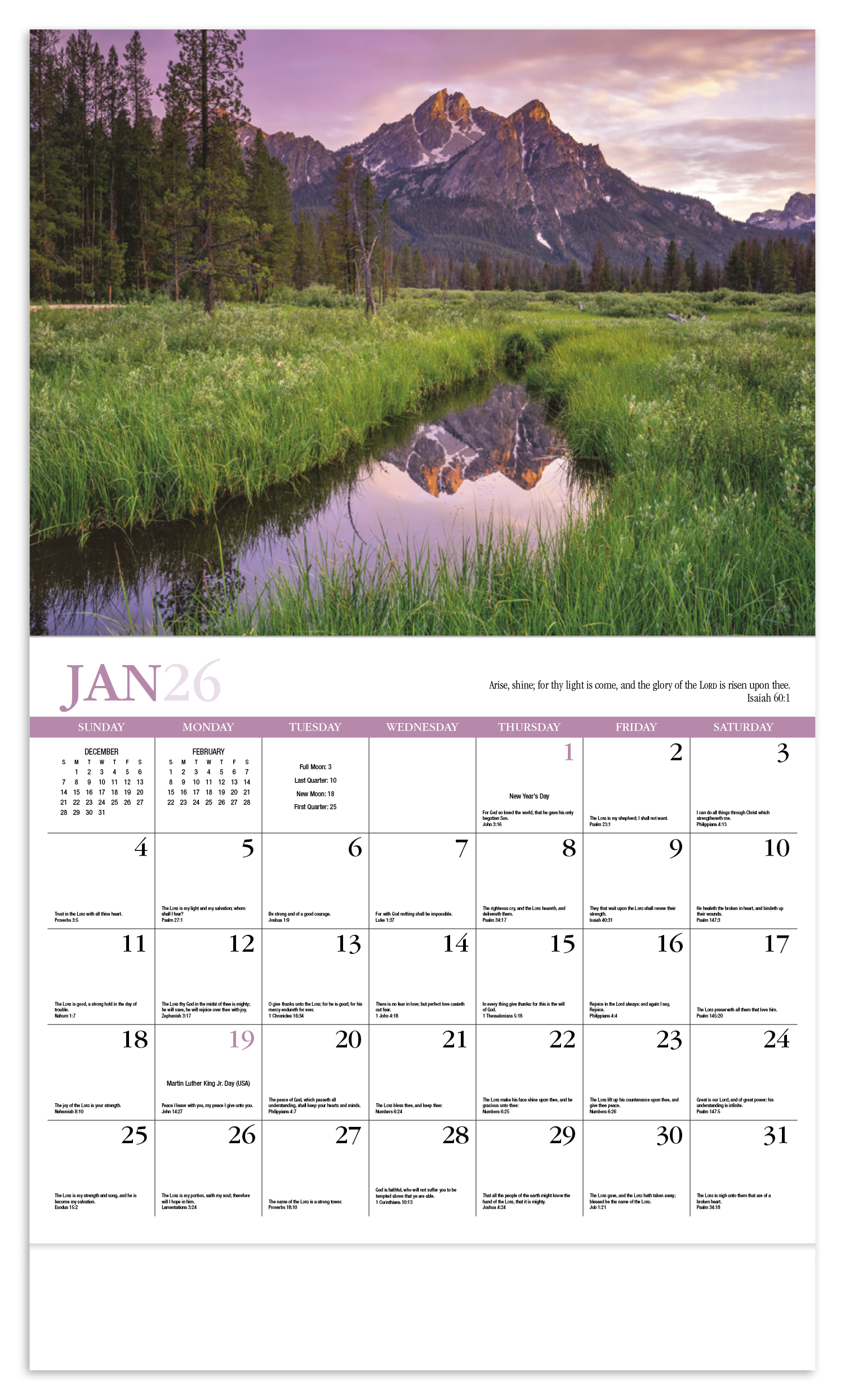 HotLine® Products Reflections (Non-Denominational) Appointment Calendar - Stapled 7