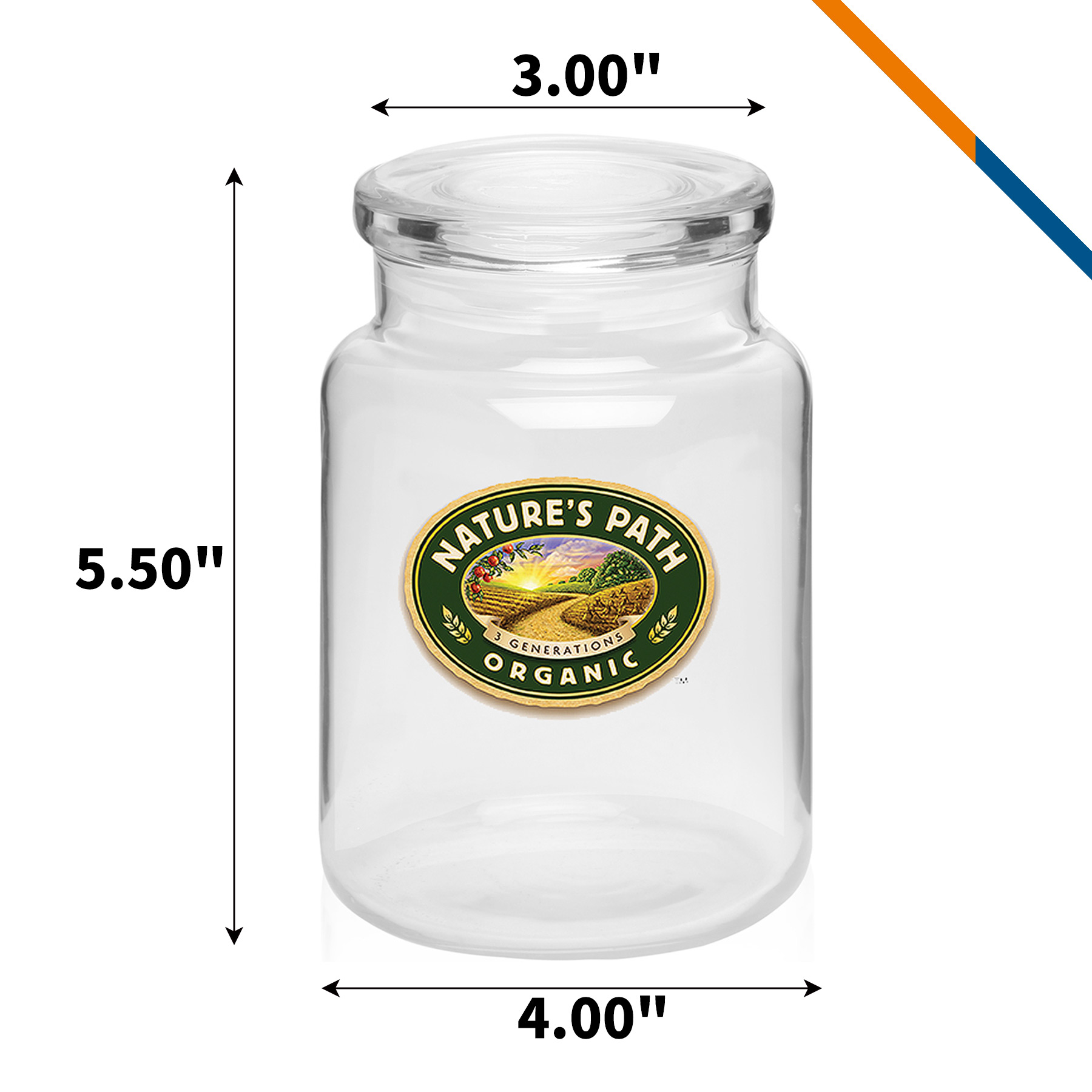 Mand Glass Candy Jars - 26 OZ. 1