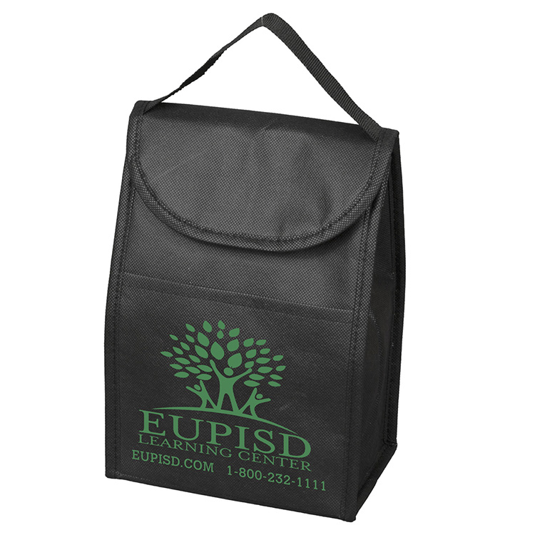 7"W x 10"H x 5"Gusset - "ARCTIC CHILL" Tall Insulated Cooler Lunch Tote with Hook & Loop Closure 21