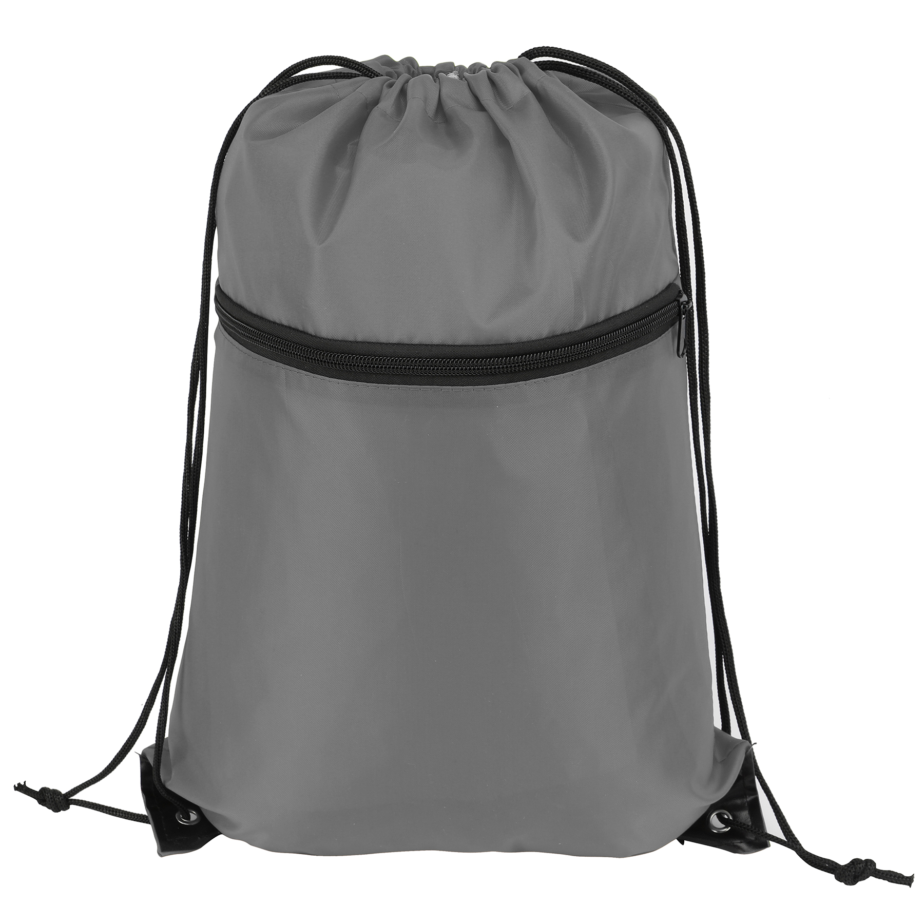 Sports Drawstring Backpack With Zipper Pocket (Ocean) 5