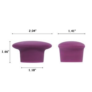 Elegant Oval Panel Silicone Bottle Cap Wine Stopper Cork 1