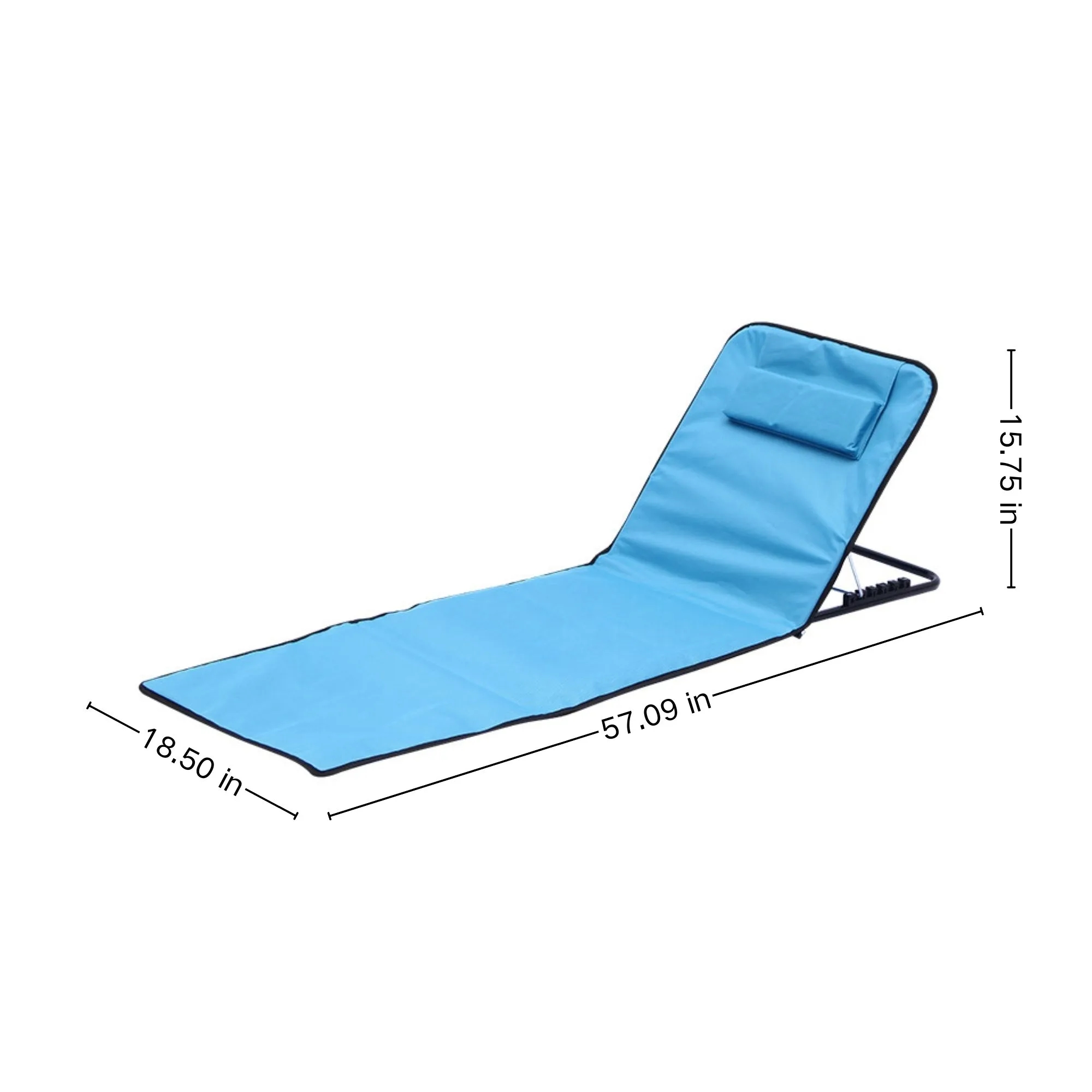 Portable Foldable Adjustable Angle Reclining Lounge Chair 4