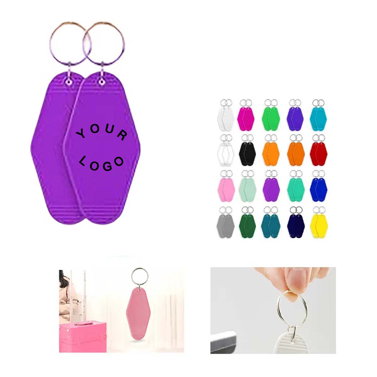 ABS Plastic Motel Key Tag in Diamond Shape 1