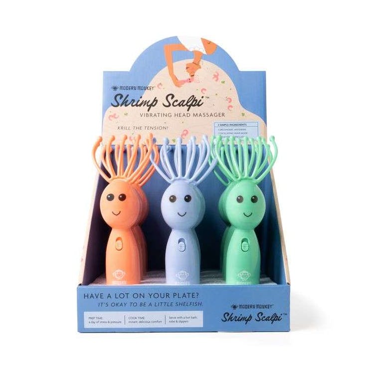 Shrimp Scalpi Head Massagers - Assorted Colors 2