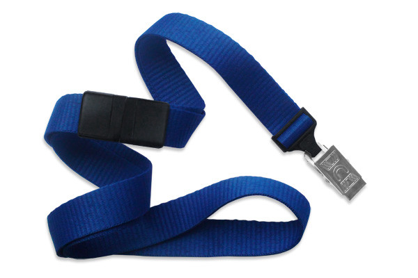 5/8" Blank Breakaway Lanyard w/Bulldog Clip (Royal Blue) 2
