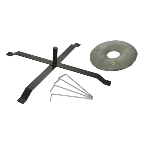 Black Steel Powder Coated X-Base with Stakes & Water Bag (A) 2