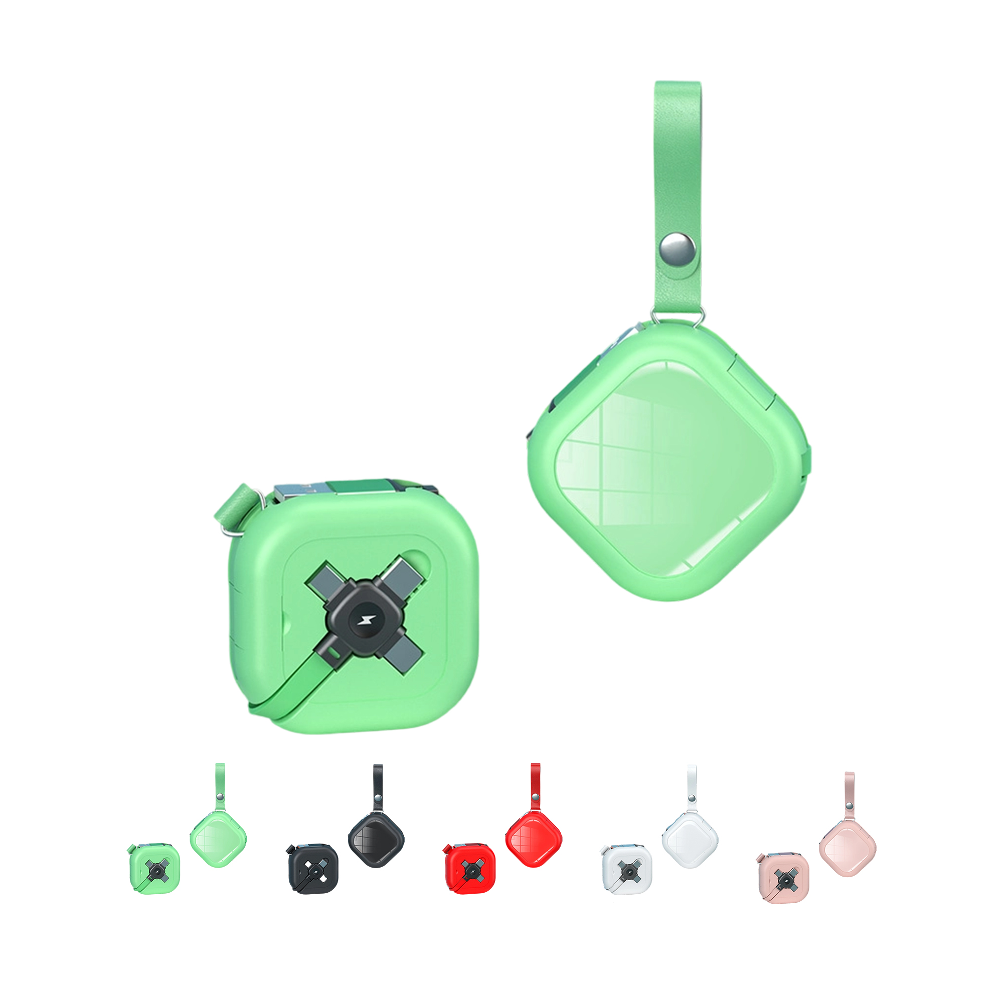 Retractable Multi Charging Cable With Micro USB USB C And iP Connectors 3.3' 3