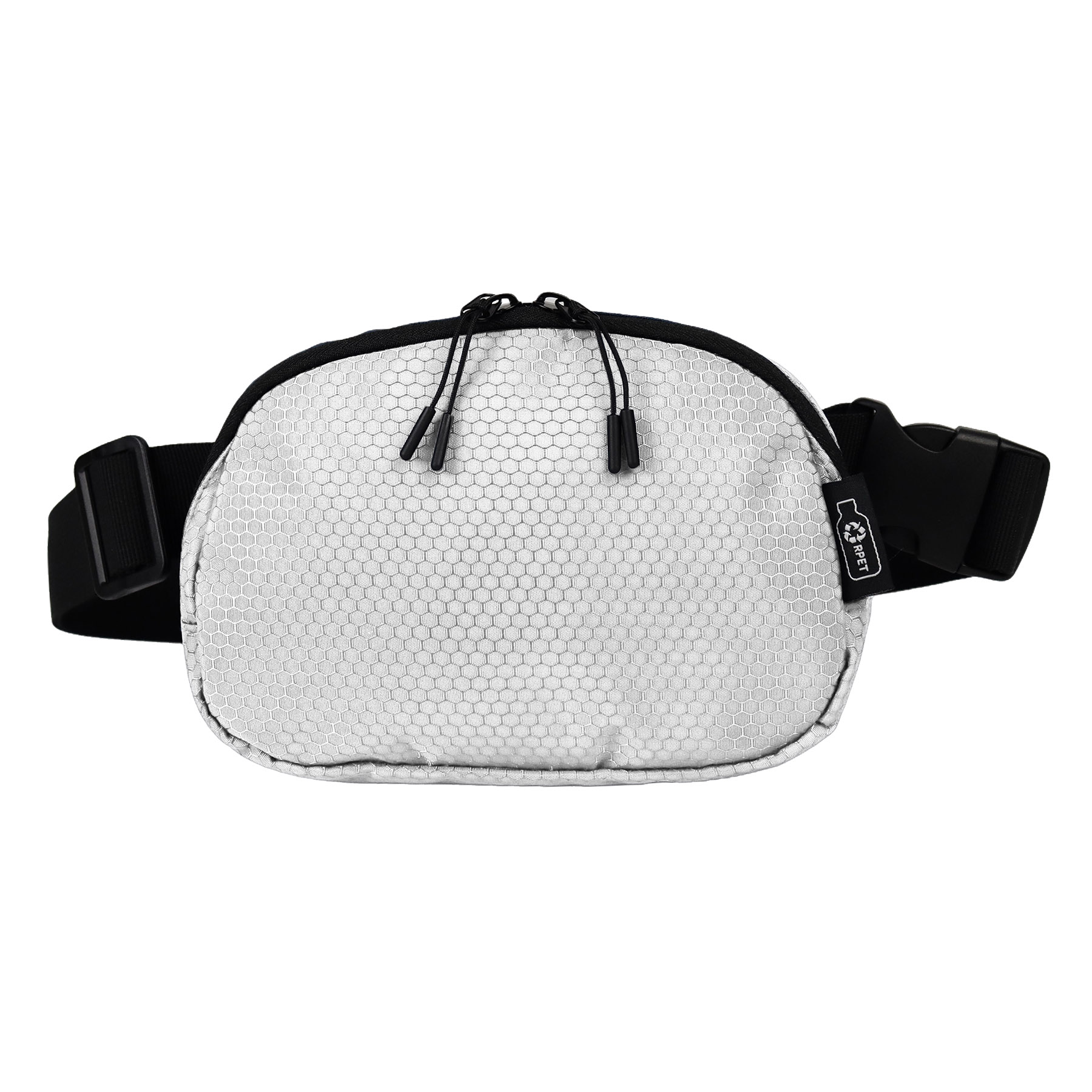 Water-Resistant 100% RPET 420D PU layer Belt Bag w/Adjustable Strap 11