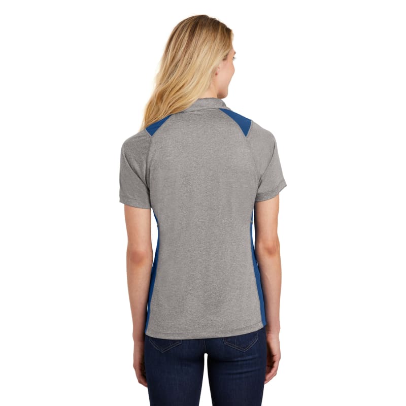 Sport-Tek Women's Heather Colorblock Contender Polo. 42