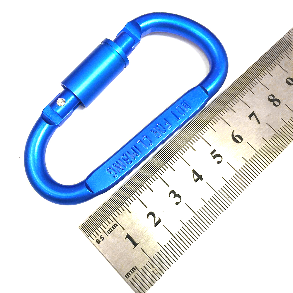 #8 D-shaped 22g high quality frosted carabiner backpack hook 4