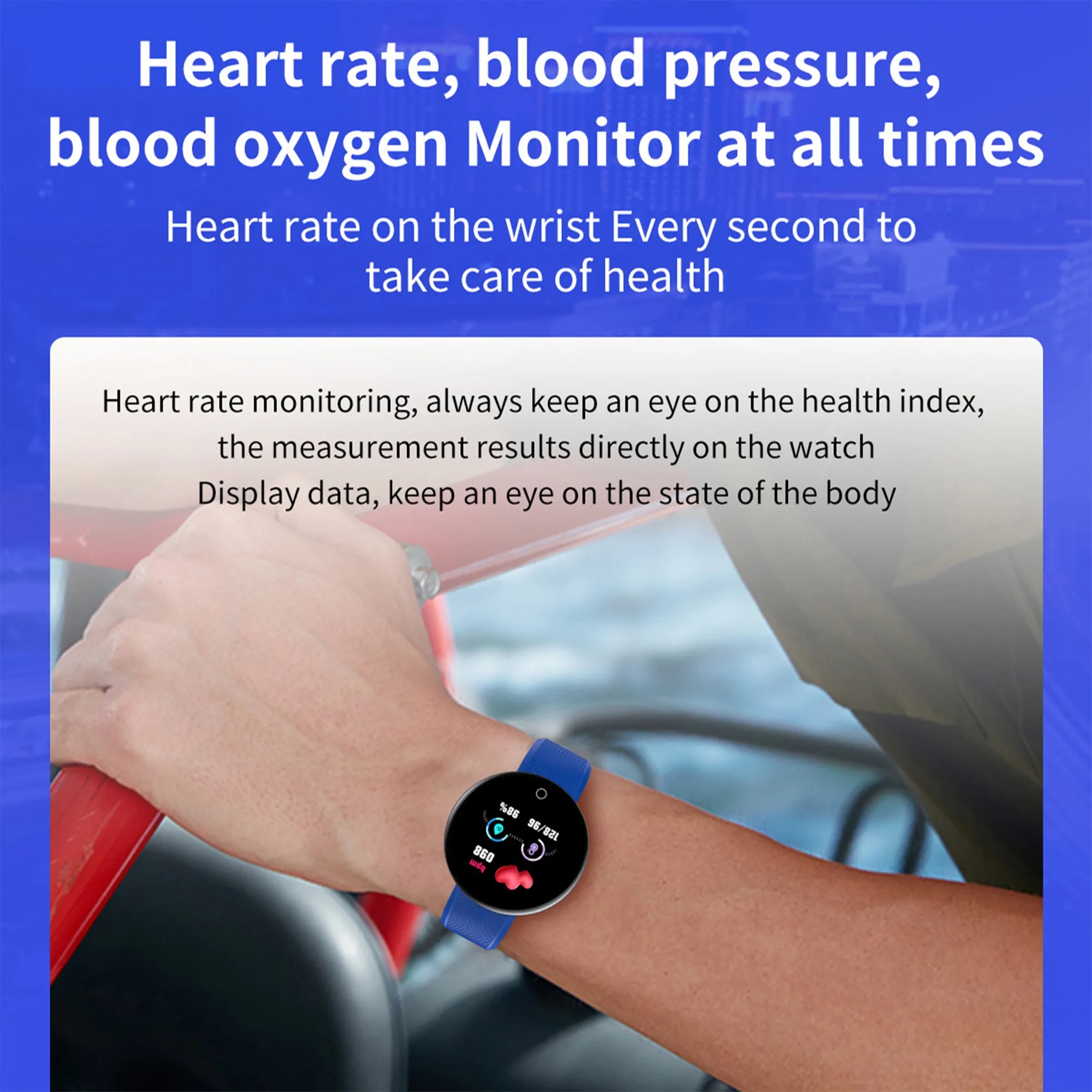 Customizable Round Screen Smart Bracelet - Health Monitor 2