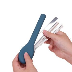 3 In 1 Stainless Steel Flatware Set Fork Knife Spoon With Silicone Pouch 9