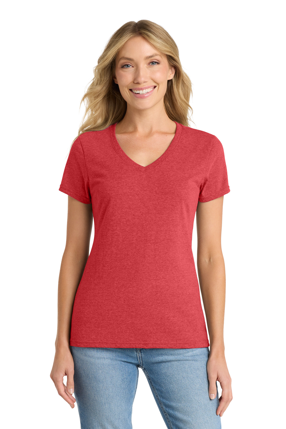 Port & Co Women's Fan Favorite Blend V-Neck Tee. LPC455V 70