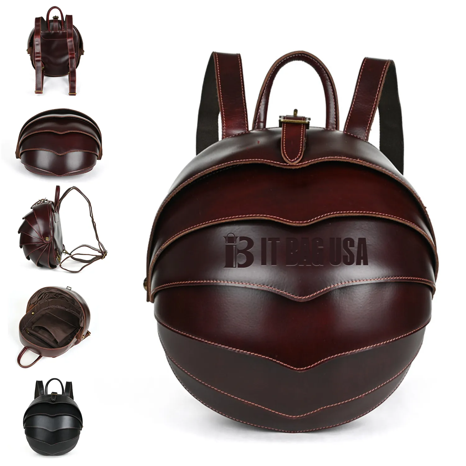 Vintage Genuine Leather Men'S Backpack 4