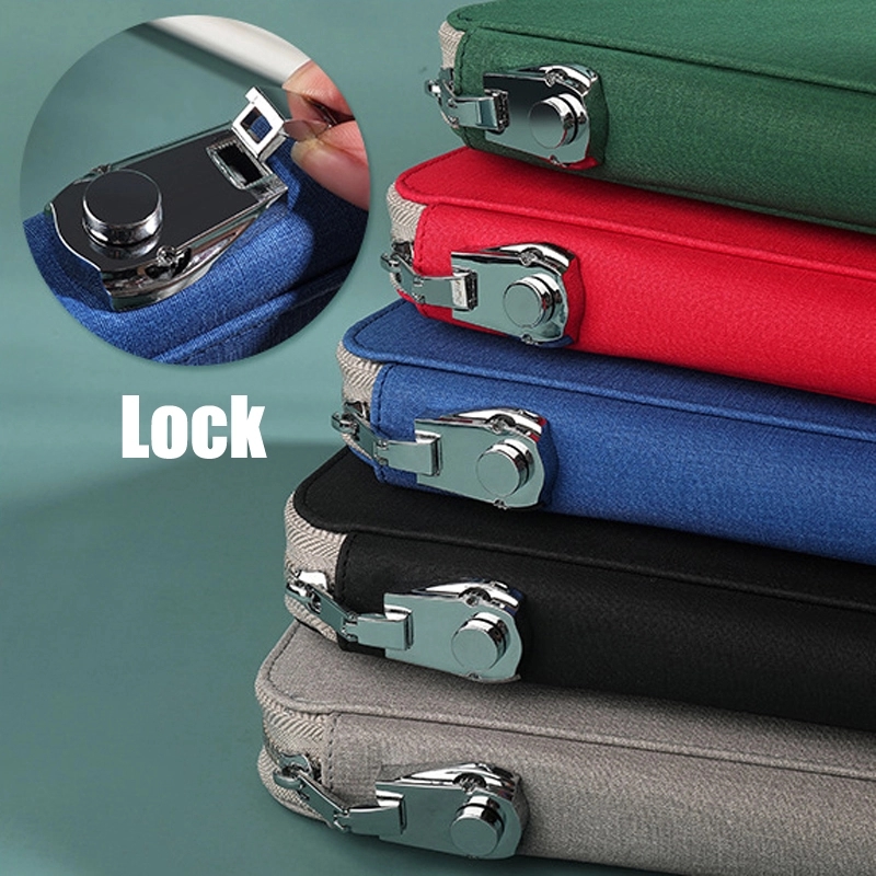 PU Multifunction B5 Business Zippered Notebook with Lock 15