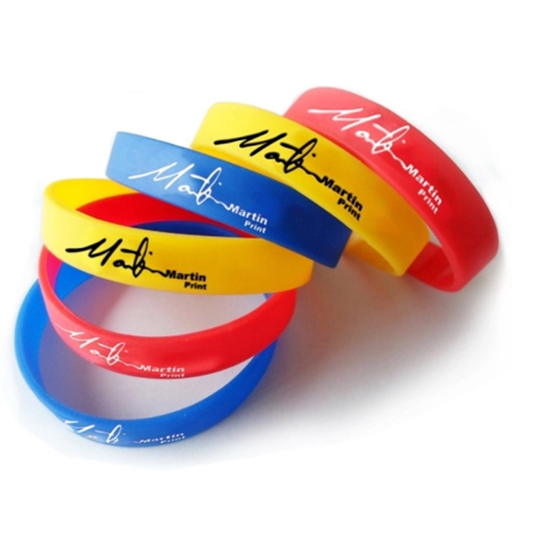 Custom imprint silicone bracelet wristband 4