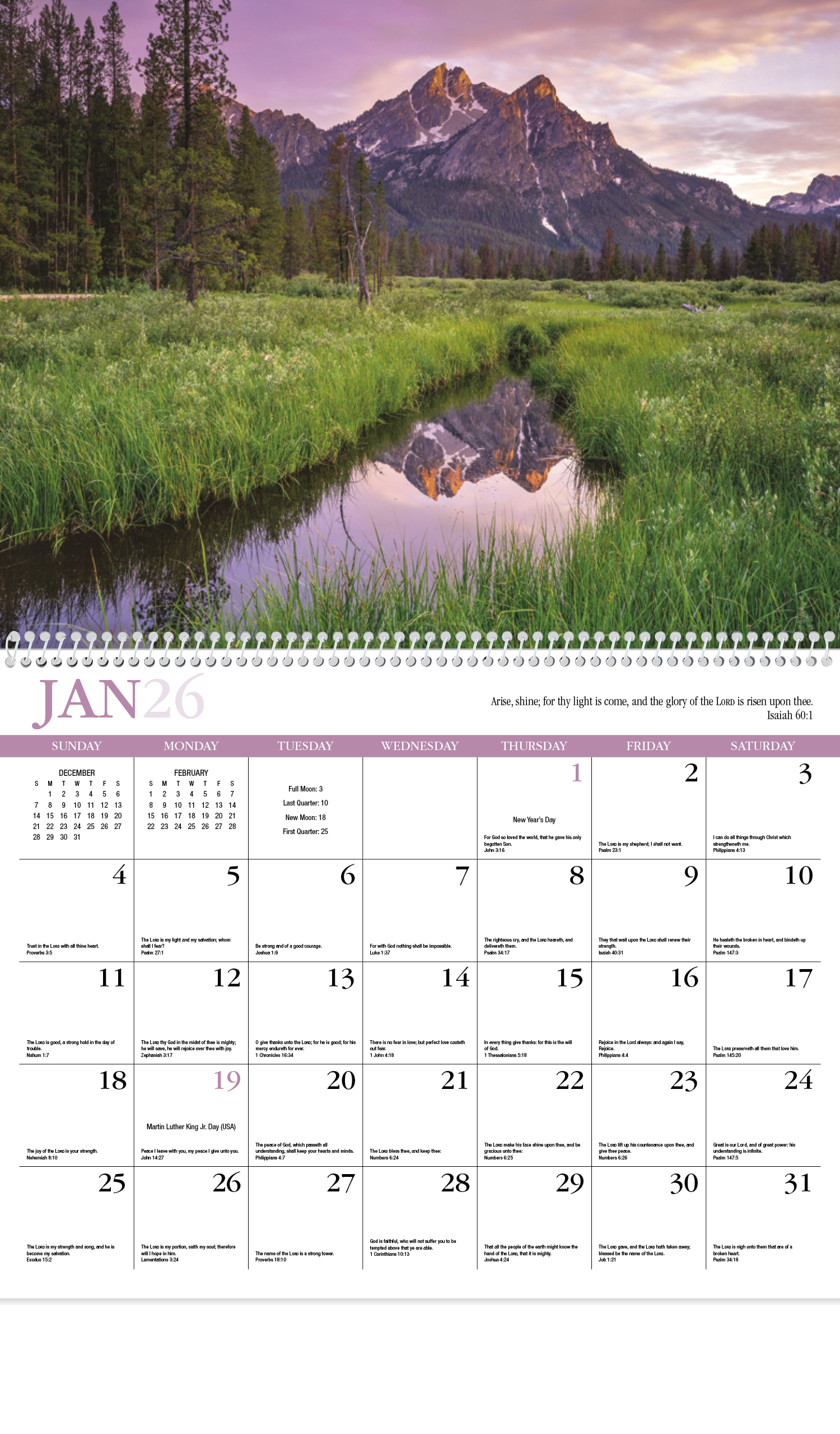 HotLine® Products Reflections (Non-Denominational) Appointment Calendar - Spiral 8
