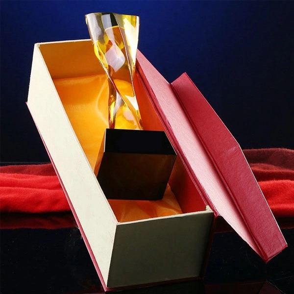 Twisted Colored Heart Shaped Crystal Award 3