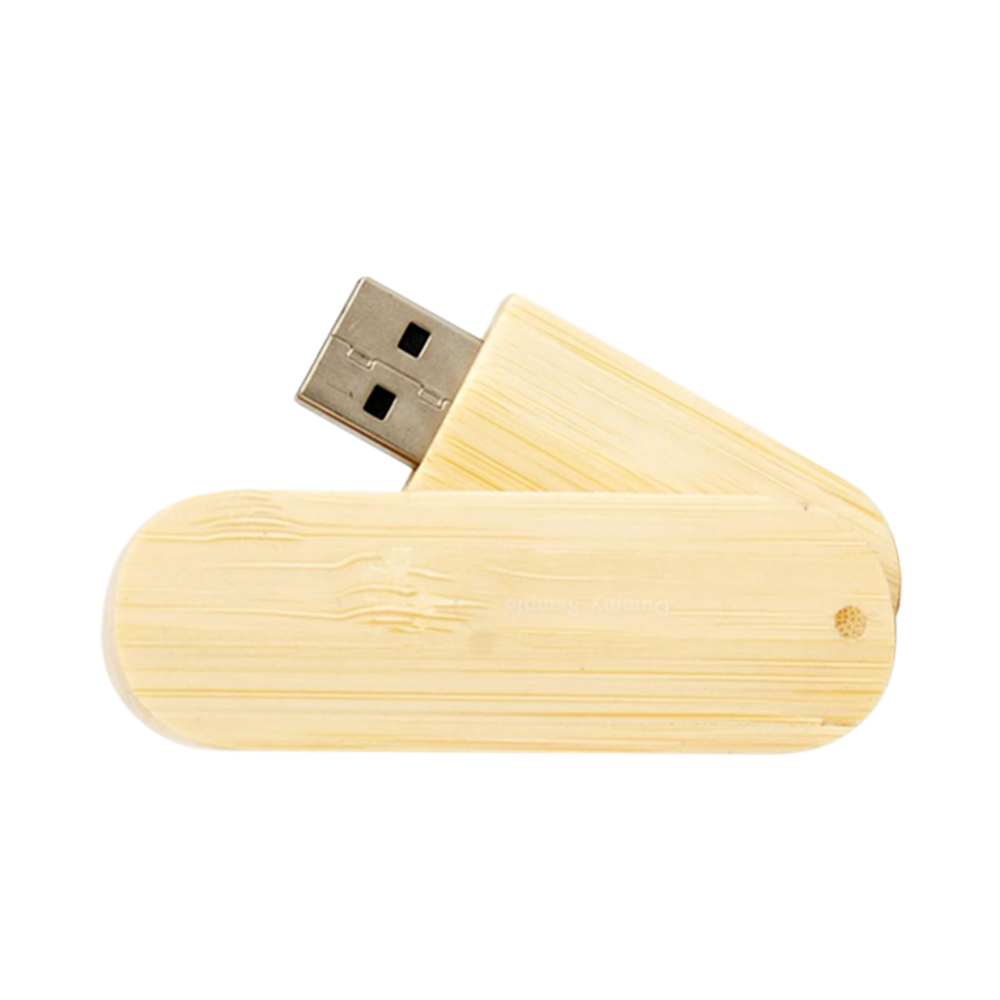 Hinsdale Eco-Friendly Bamboo Swivel USB