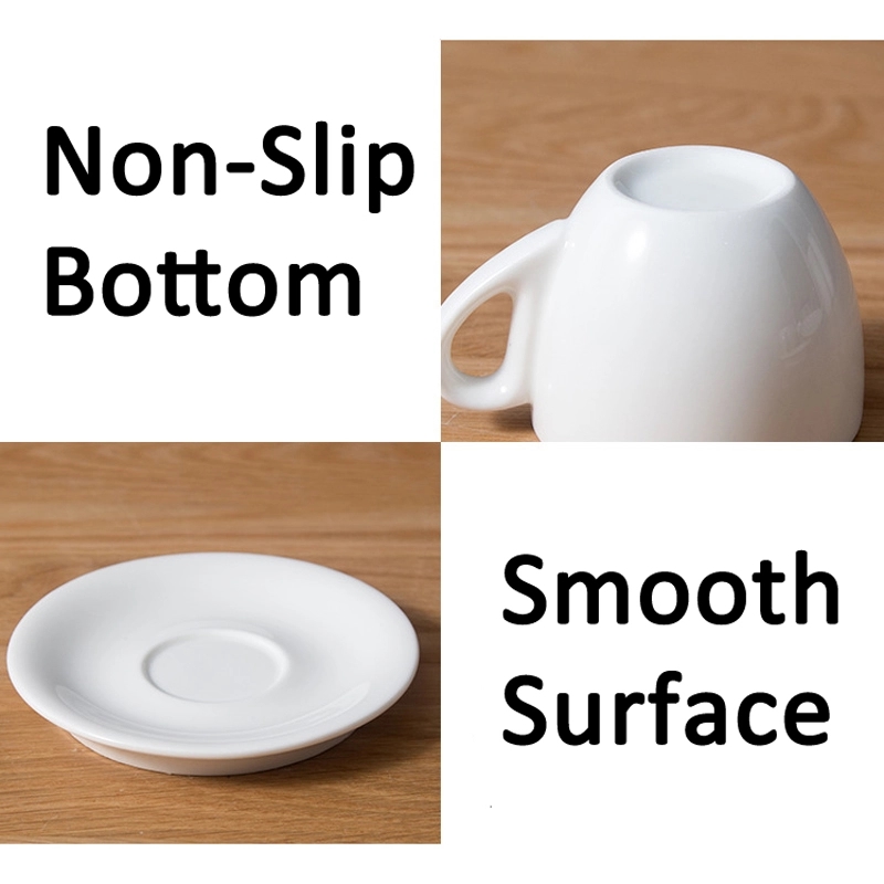 Custom 2.5 OZ. Ceramic Espresso Coffee Cup with Saucer Set 4
